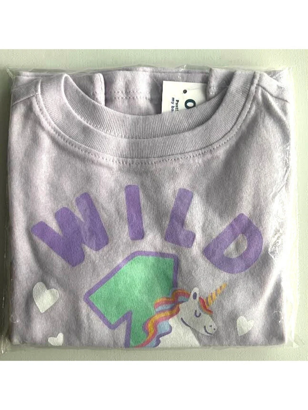 Old Navy Wild 1 T-Shirt With Unicorn-Size 12-18 Months-NWT-Perfect For 1st Bday